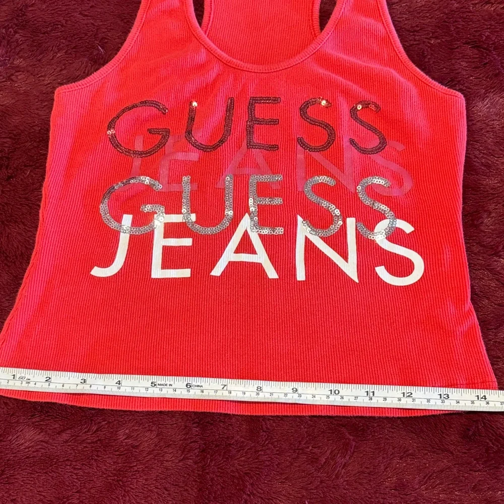 GUESS Red Crop Top with Logo - Picture 8 of 11